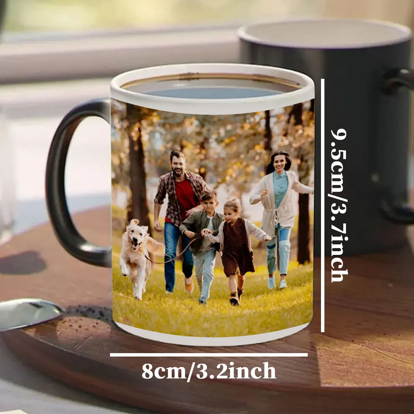 Custom Photo Thermochromic Mug. Use for coffee & water. Personalize with group photos. Ideal gift for loved ones