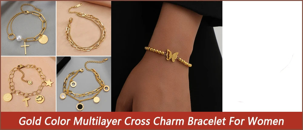 White Sparkling Zircon 2in1 Chains Bracelet