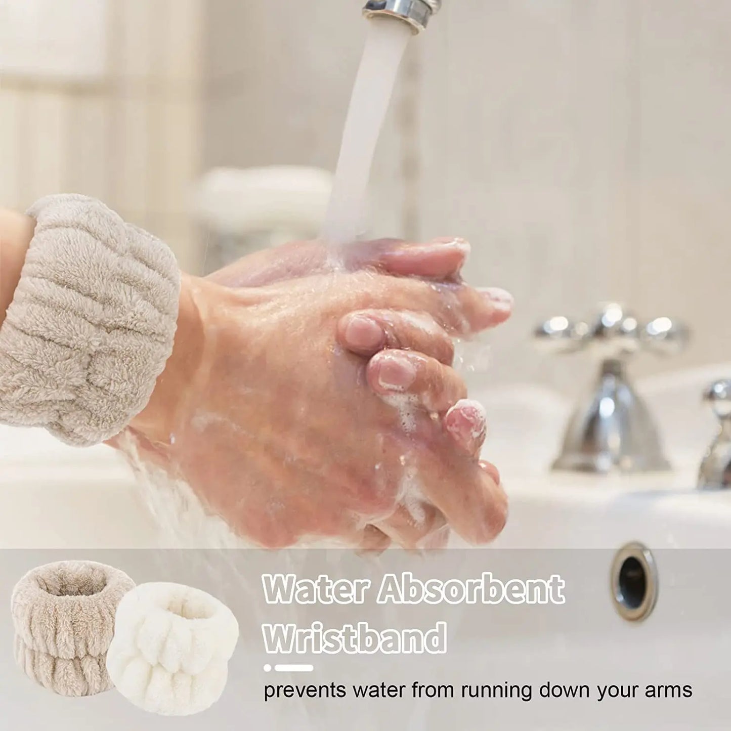 Face Wash Wristband Headband Set