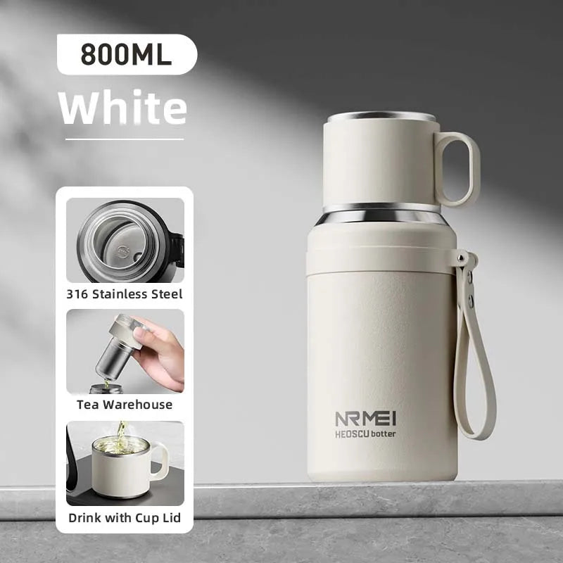 316L Stainless Steel Thermos Bottle – Magnetic Control Outdoor Flask, Insulated Travel Water Bottle