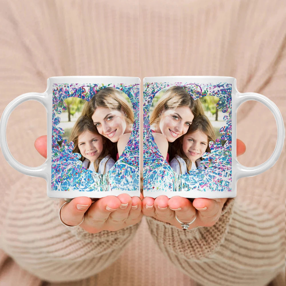 Personalized Photo Mug, Customize Family, Kids, Lovers, Logo, Text, Gift & Pets