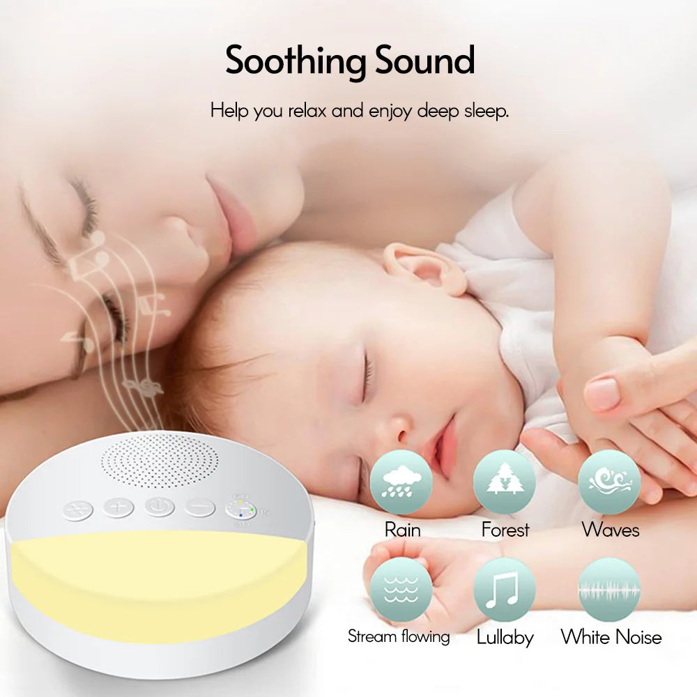 QtorDream® Baby White Noise Sleep Machine - Gentle Sounds for Sweet Sleep