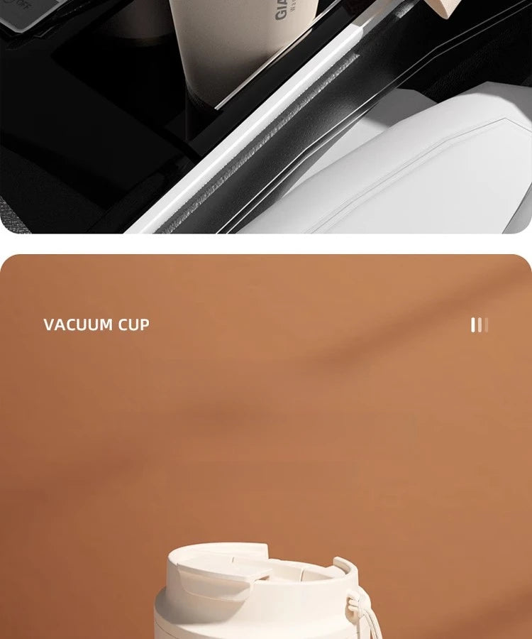 GIANXI Stainless Steel Coffee Thermos Cup Retro Woven Lanyard Portable Heavy Caliber Easy To Clean Coffee Cold Cup Coffee Cup