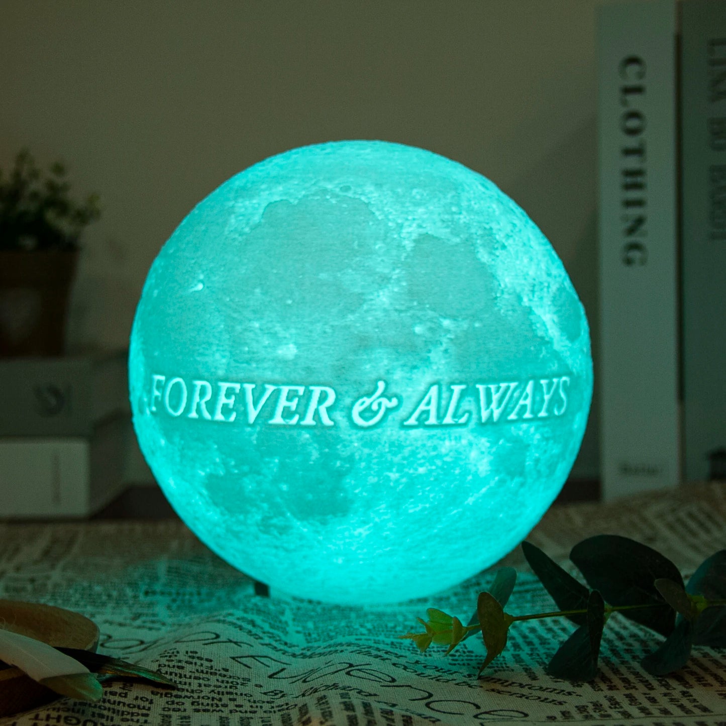 Customized 3D Printing Moon Lamp Personalized Photo Text Night Light