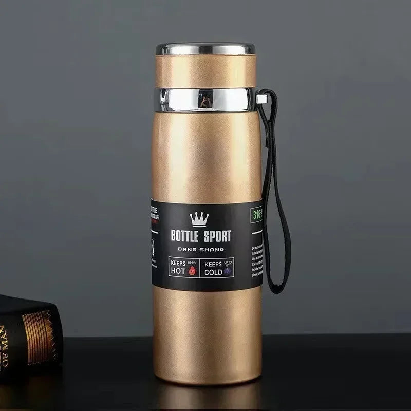 1L Stainless Steel Thermal Water Bottle – Hot & Cold Thermos for Coffee, Tea, or Travel