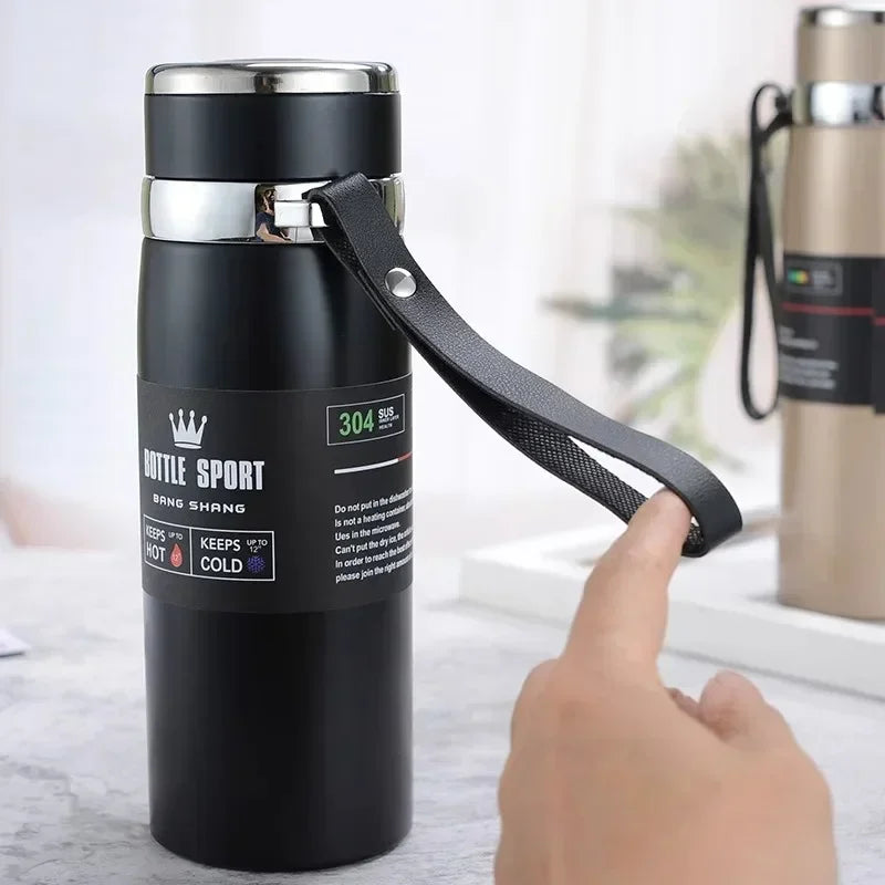 1L Stainless Steel Thermal Water Bottle – Hot & Cold Thermos for Coffee, Tea, or Travel