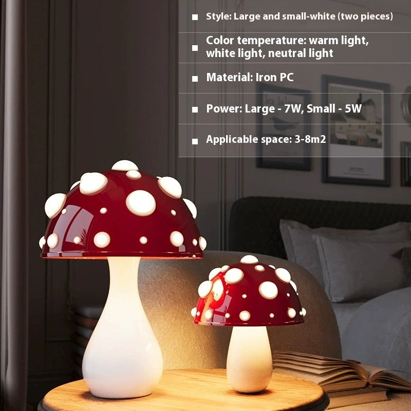 Mushroom Decorative Table Lamp Bedroom Dimming