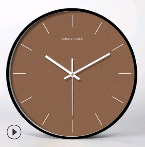 Metal frame modern minimalist Nordic wall clock living room bedroom home clock creative personality mute quartz clock