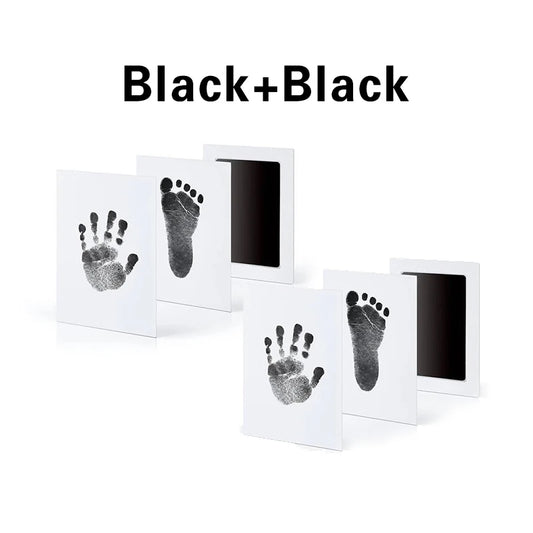 2pcs/set Newborn Baby DIY Hand Footprint Kit Ink Pads Photo Frame Handprint Toddlers Souvenir Accessories Safe Baby Shower Gift