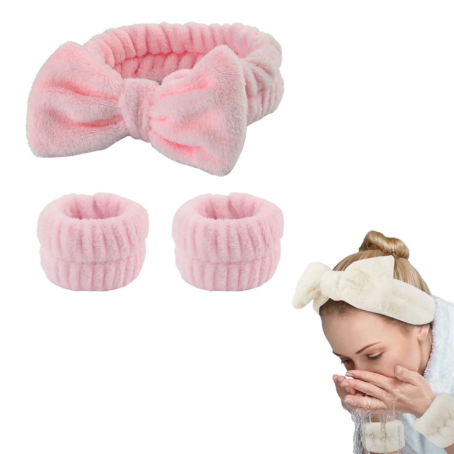 Face Wash Wristband Headband Set