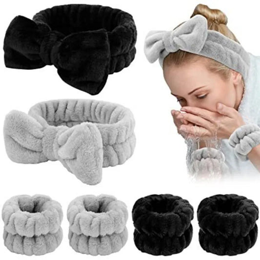 Face Wash Wristband Headband Set