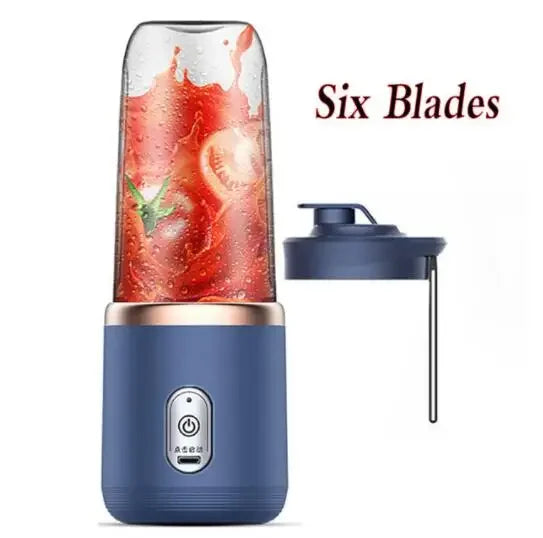 6 Blades Portable Fruit Juice Blender