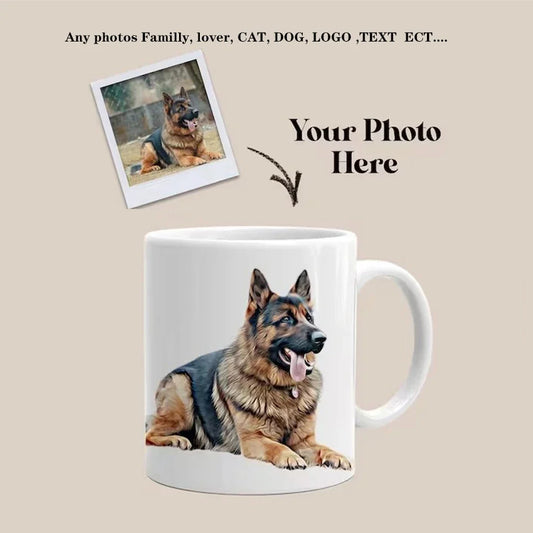 Custom Photo & Name Coffee Mug – Personalized Text, Pet, Family, or Couple Gift Tea Cup