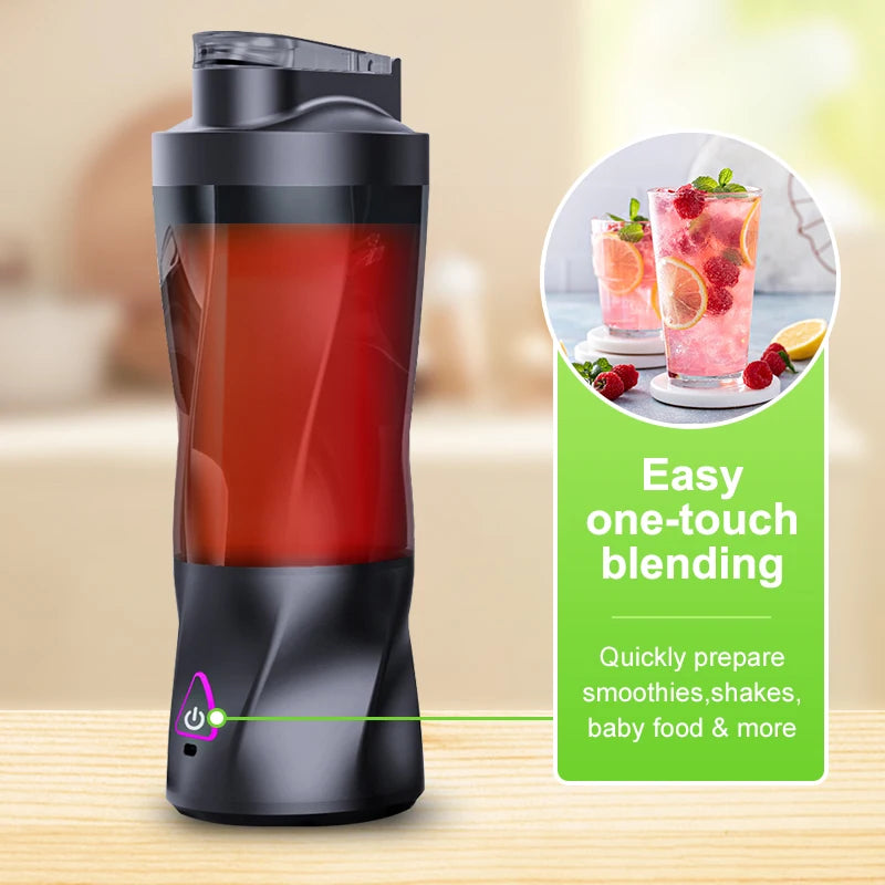 Electric Portable Juicer 700ML – USB Rechargeable Smoothie Blender for Fruits, Shakes & Outdoor Use