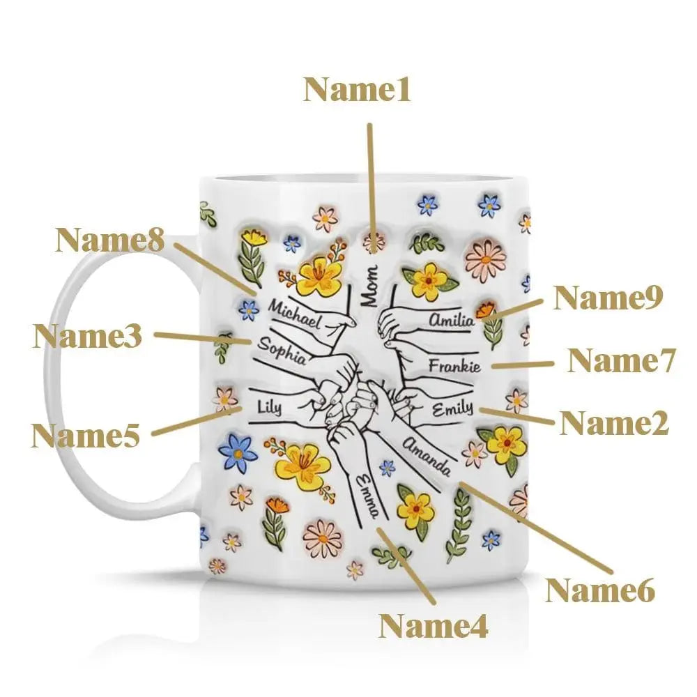 Custom Name Mug Cup Coffee For Mother,Custom 3D Pottery