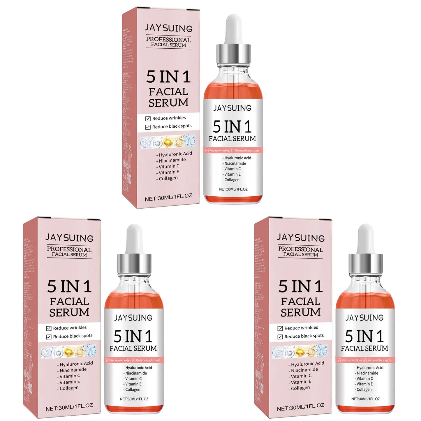5-in-1 Vitamin Facial Serum – Firming & BrighteningC Hyaluronic Acid Face Serum
