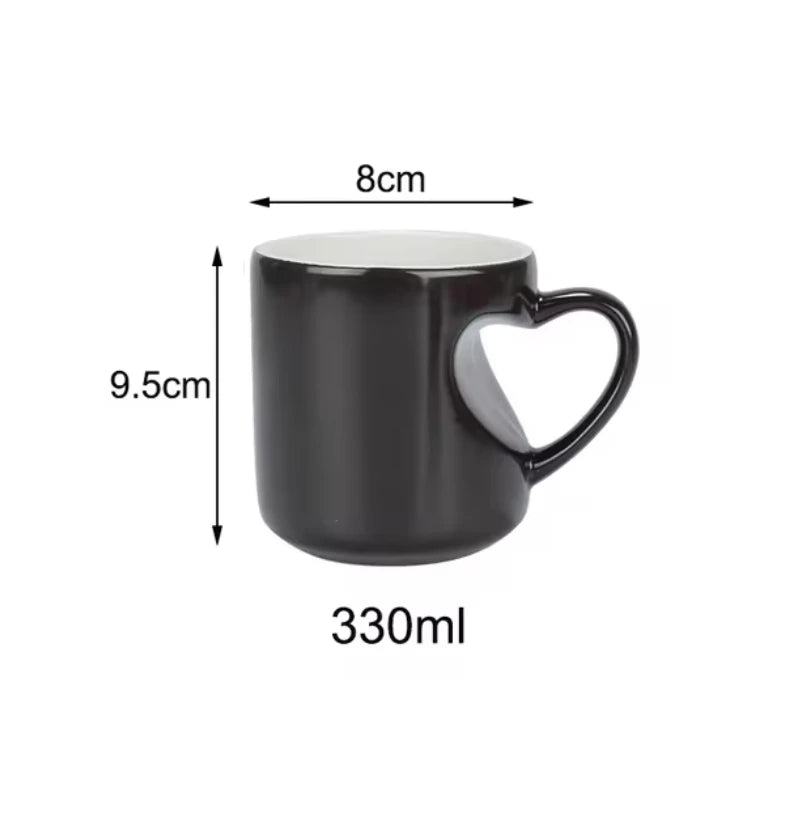Custom Magic Color-Changing Ceramic Mug – Personalized Photo/Text Heat Reveal Cup | Gift for Dad, Family, Valentine’s Day
