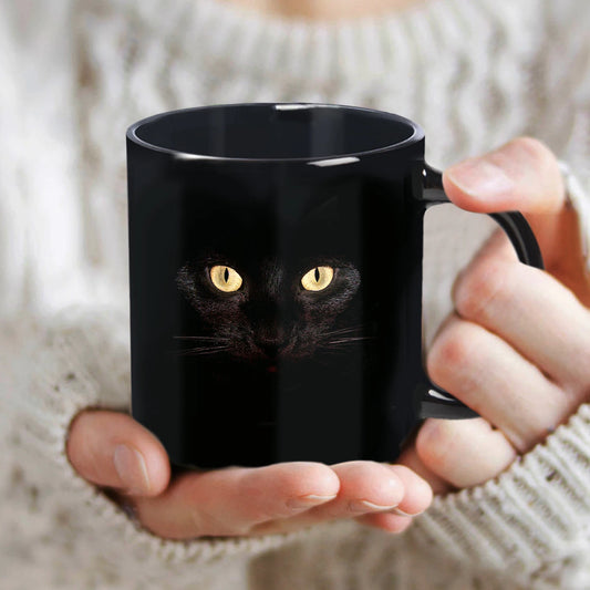 Black Cat Coffee Mug 11oz – Cute Cat Lover Gift | Birthday, Valentine’s, or Halloween Mug