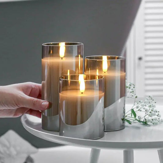 3PCS Flameless Candles, Battery Operated Candles LED Pillar Candles with Remote 10-Key Control and Timers for Indoor Home  Decor