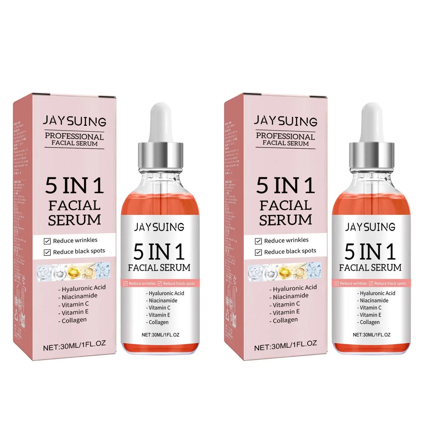 5-in-1 Vitamin Facial Serum – Firming & BrighteningC Hyaluronic Acid Face Serum