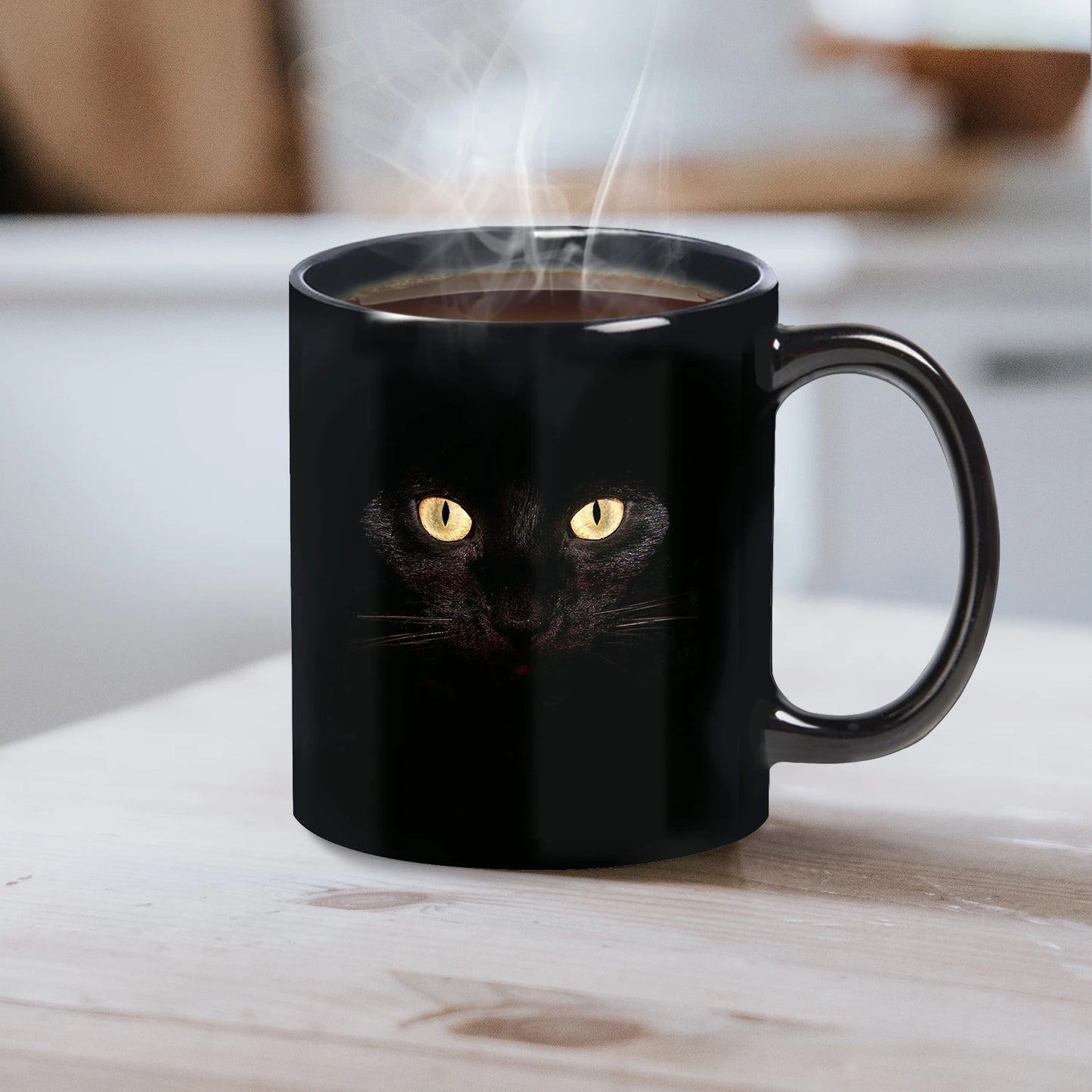 Black Cat Coffee Mug 11oz – Cute Cat Lover Gift | Birthday, Valentine’s, or Halloween Mug