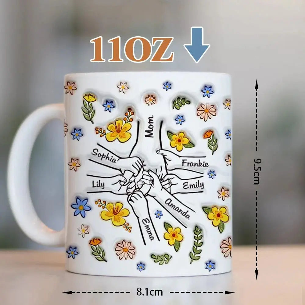 Custom Name Mug Cup Coffee For Mother,Custom 3D Pottery