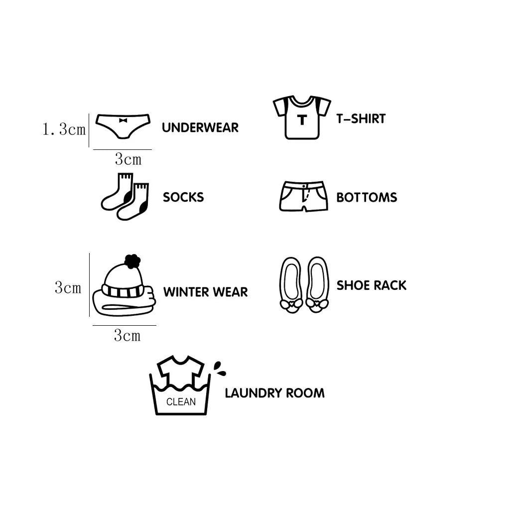 7pcs Home Decor Wardrobe Sticker Decal Bedroom Vinyl Art Mural Home Decoration Accessories наклейки на стену Wall Stickers