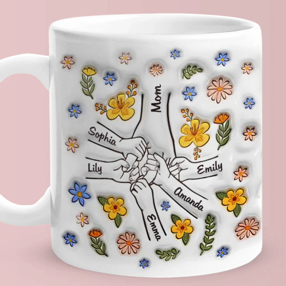 Custom Name Mug Cup Coffee For Mother,Custom 3D Pottery