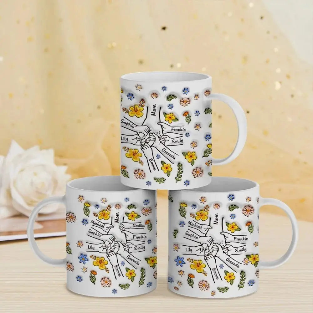 Custom Name Mug Cup Coffee For Mother,Custom 3D Pottery