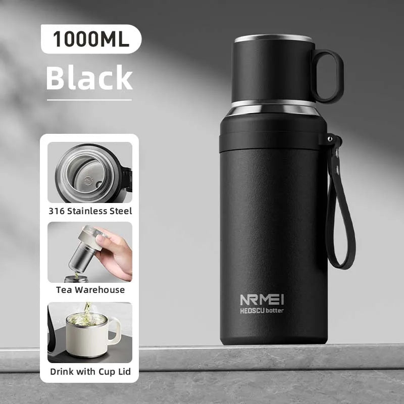 316L Stainless Steel Thermos Bottle – Magnetic Control Outdoor Flask, Insulated Travel Water Bottle