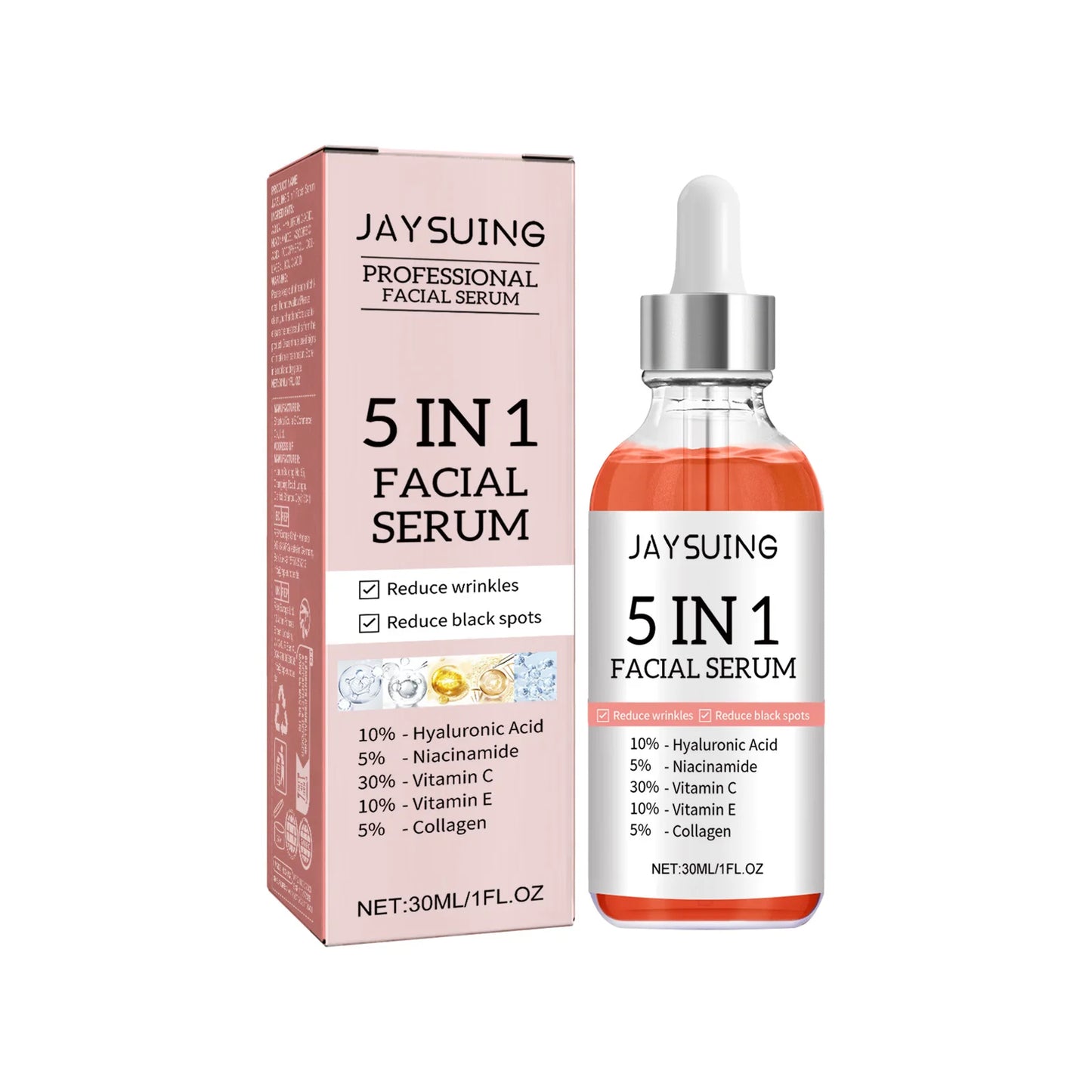 5-in-1 Vitamin Facial Serum – Firming & BrighteningC Hyaluronic Acid Face Serum