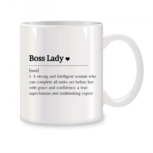 Boss Lady Mug 11oz – Funny Like a Boss Coffee Cup | Birthday Gift for Women, Ceramic Tea Mug