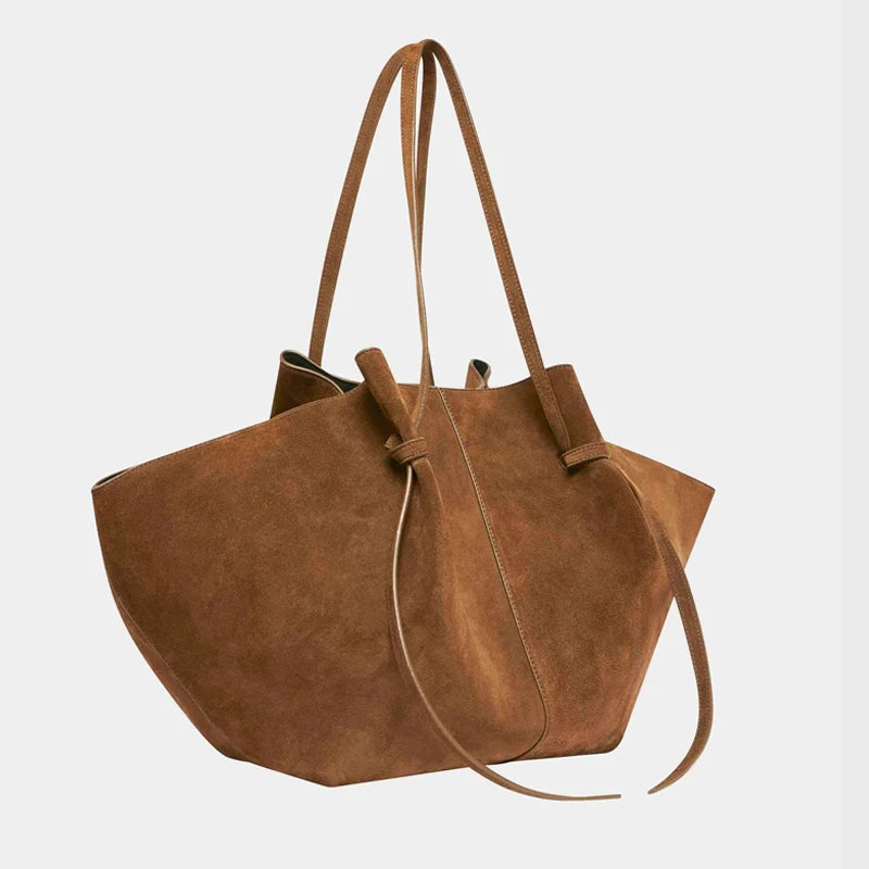 Faux Suede Tote Bags For Women Luxury Designer Handbags Purses 2025 New In Vintage Large Capacity Shoulder Custom Name Initials