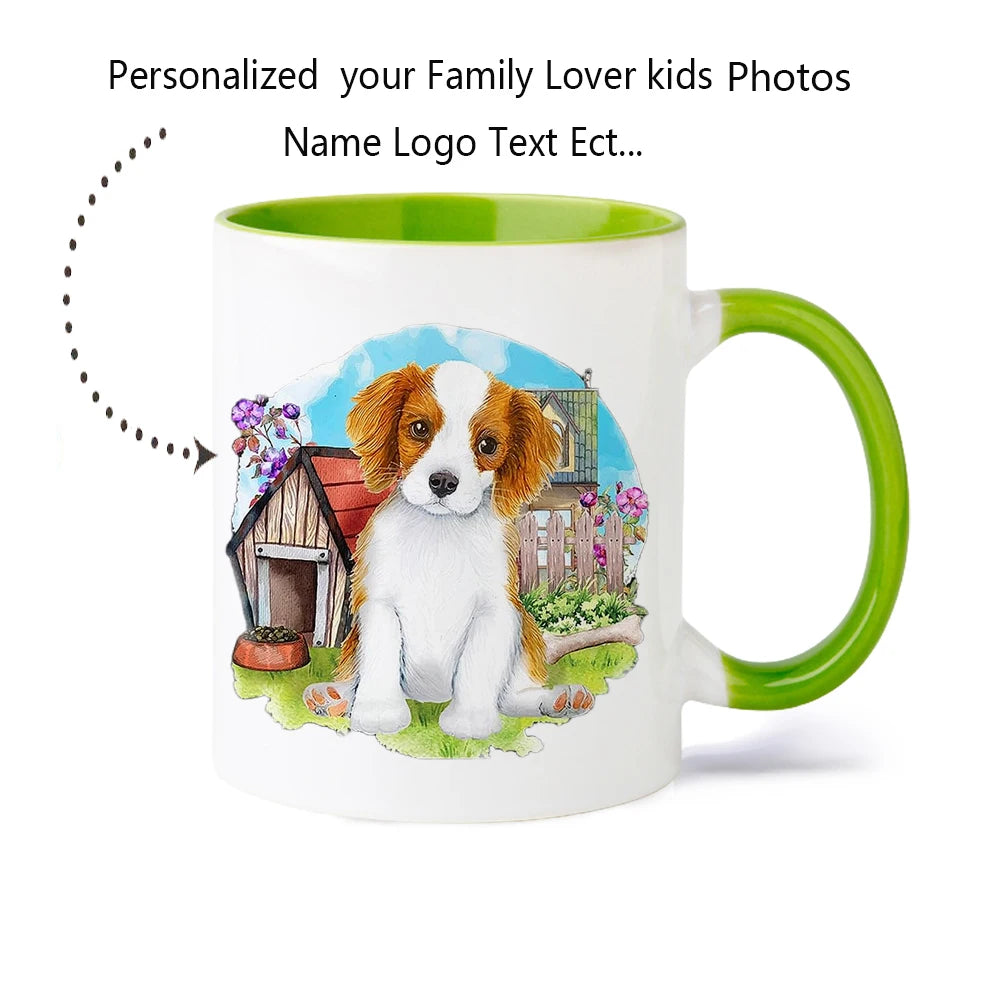Personalized Photo Mug, Customize Family, Kids, Lovers, Logo, Text, Gift & Pets