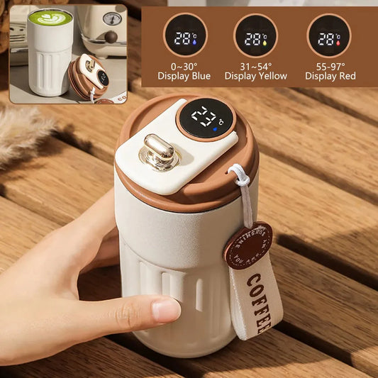 Smart Thermos Bottle LED Temperature Display Coffee Cup 316 Stainless Steel Tumbler Mug Portable Vacuum Flask