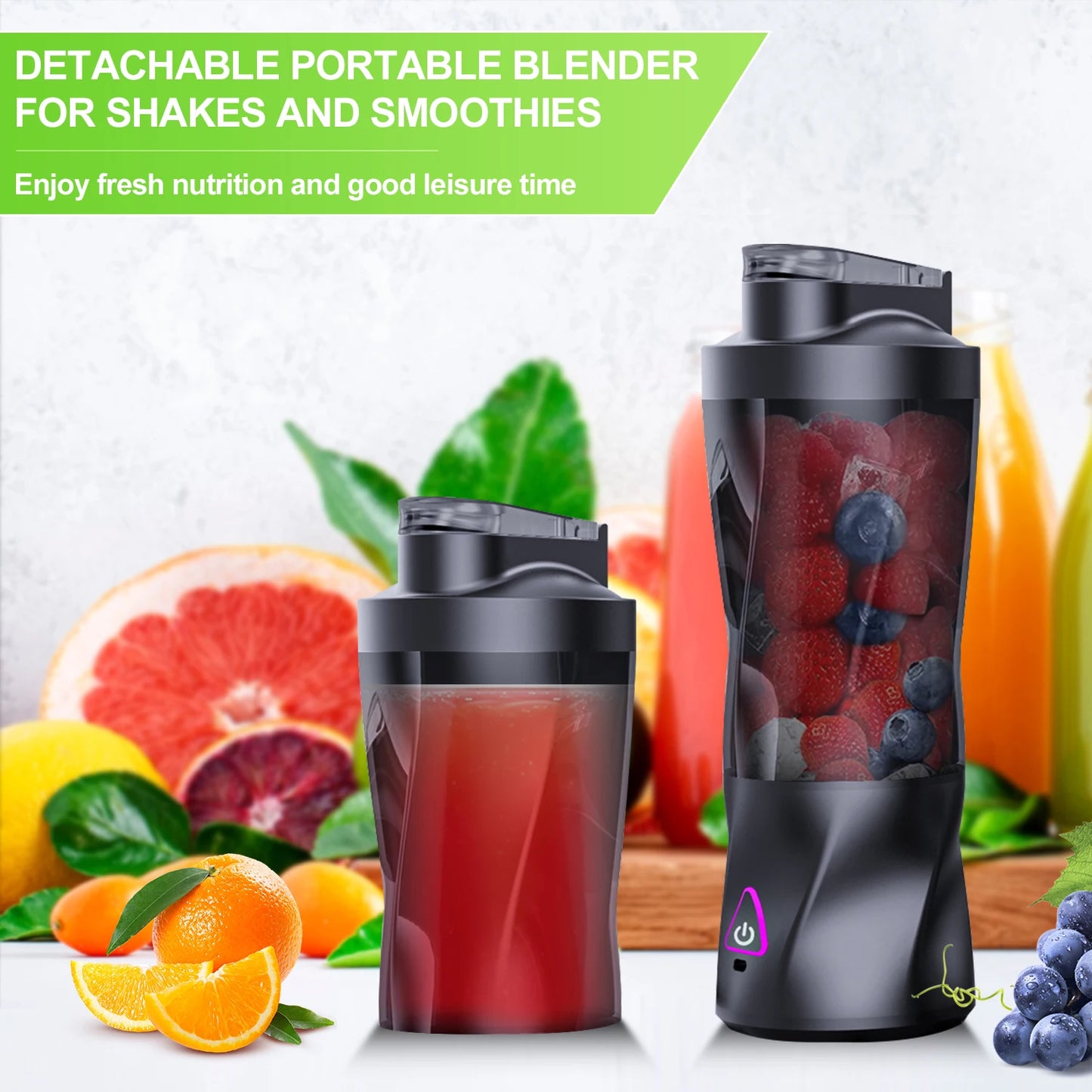 Electric Portable Juicer 700ML – USB Rechargeable Smoothie Blender for Fruits, Shakes & Outdoor Use
