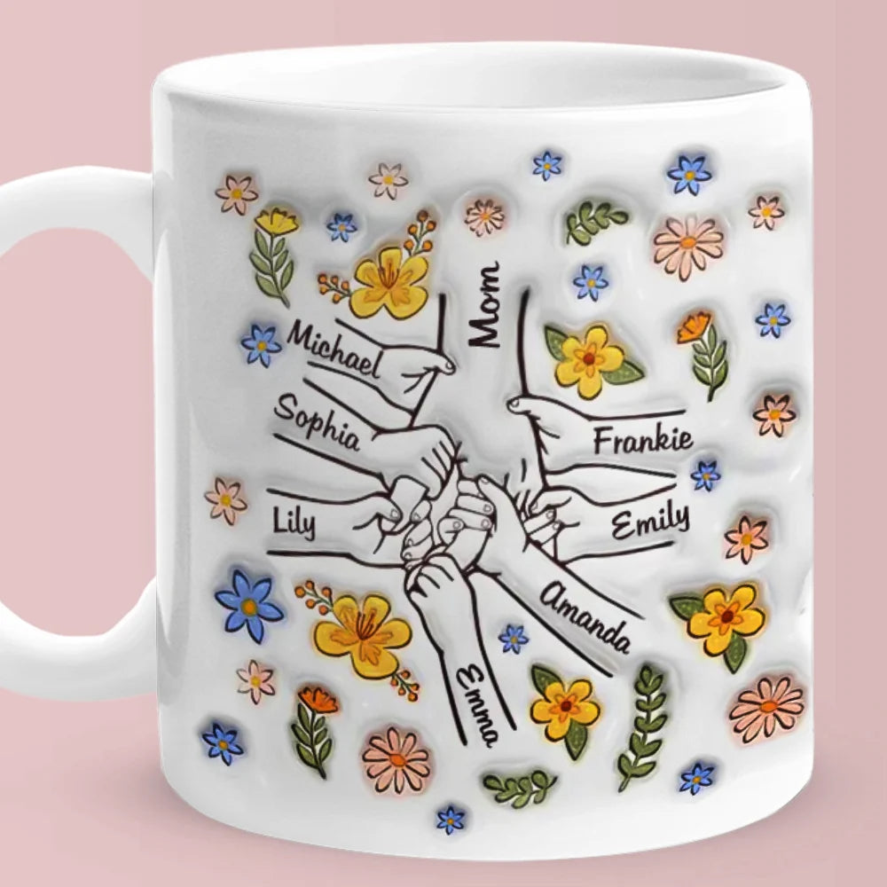 Custom Name Mug Cup Coffee For Mother,Custom 3D Pottery