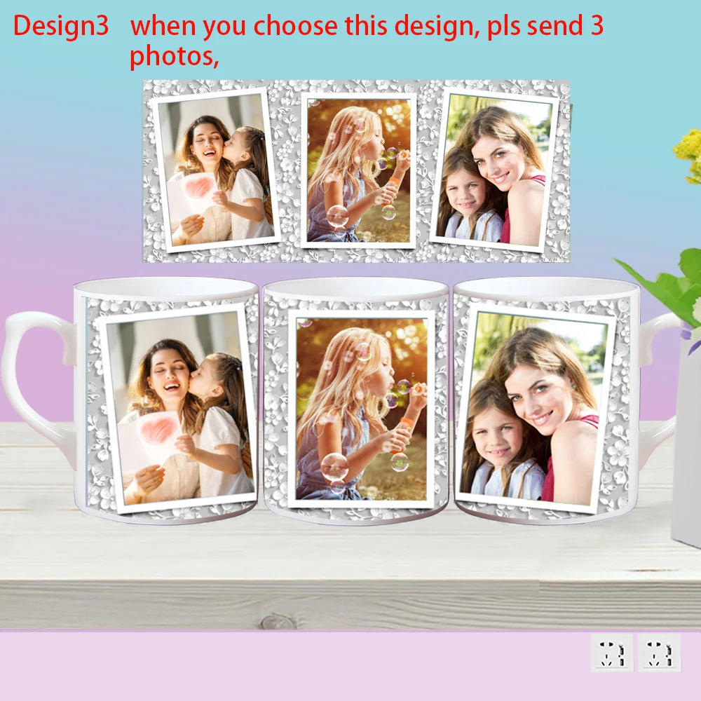 Personalized Photo Mug, Customize Family, Kids, Lovers, Logo, Text, Gift & Pets