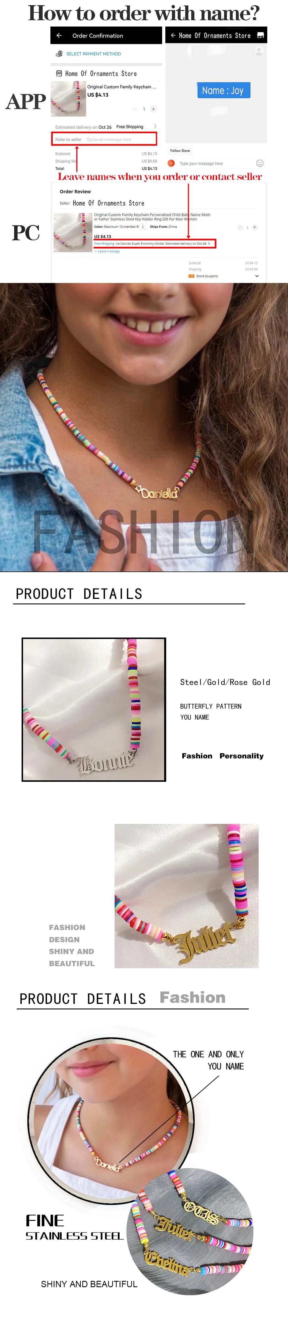 Custom Name Necklace Personalized Jewelry Necklace Girl Name Necklace Children Jewelry Gift Meaningful Gift for Daughter