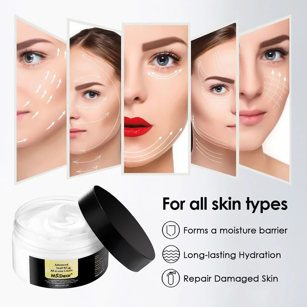 Hyaluronic Snail Cream Face Moisturizer
