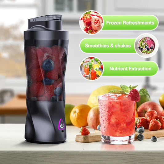 Electric Portable Juicer 700ML – USB Rechargeable Smoothie Blender for Fruits, Shakes & Outdoor Use