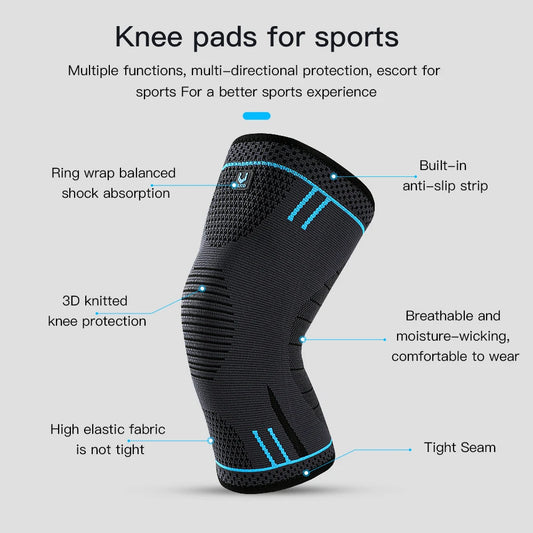 Breathable Knee Pads Brace Springs Gym Sports Protector