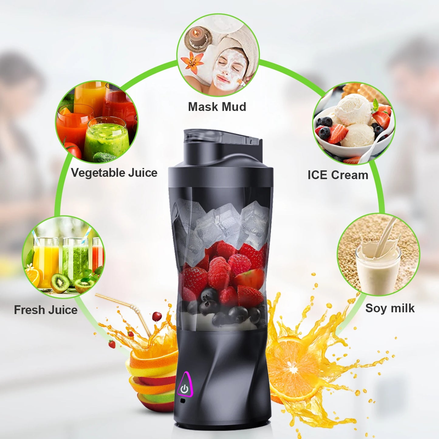 Electric Portable Juicer 700ML – USB Rechargeable Smoothie Blender for Fruits, Shakes & Outdoor Use