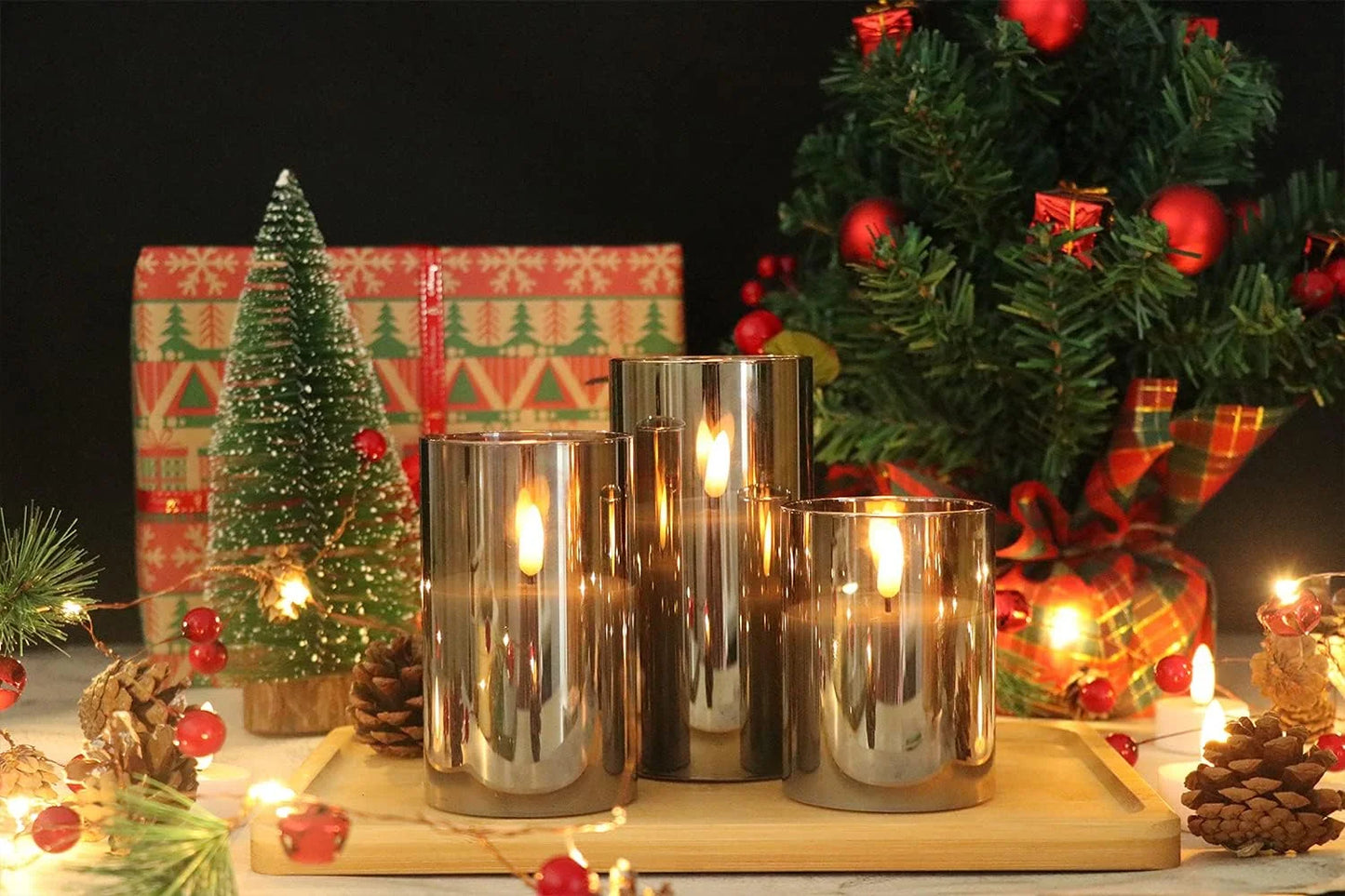 3PCS Flameless Candles, Battery Operated Candles LED Pillar Candles with Remote 10-Key Control and Timers for Indoor Home  Decor
