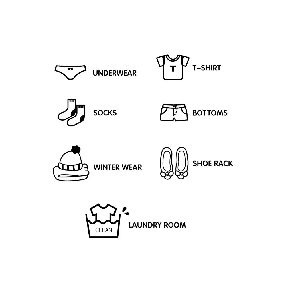 7pcs Home Decor Wardrobe Sticker Decal Bedroom Vinyl Art Mural Home Decoration Accessories наклейки на стену Wall Stickers