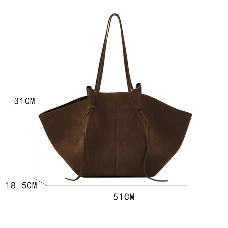 Faux Suede Tote Bags For Women Luxury Designer Handbags Purses 2025 New In Vintage Large Capacity Shoulder Custom Name Initials