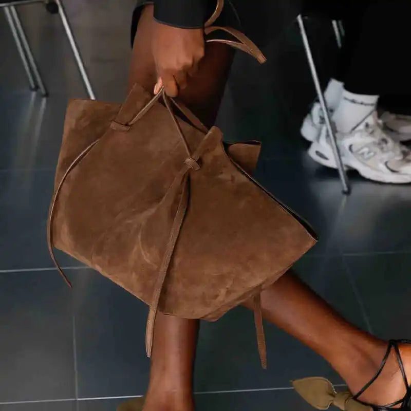 Faux Suede Tote Bags For Women Luxury Designer Handbags Purses 2025 New In Vintage Large Capacity Shoulder Custom Name Initials