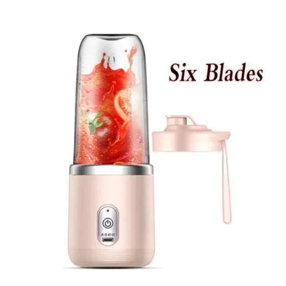 6 Blades Portable Fruit Juice Blender